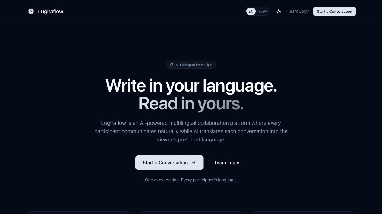 LughaFlow website preview