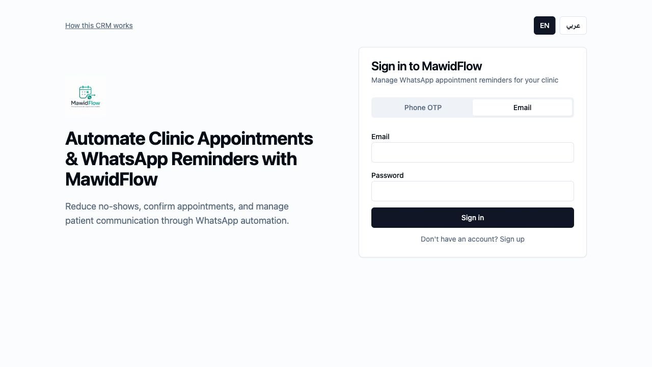 Mawid Flow website preview